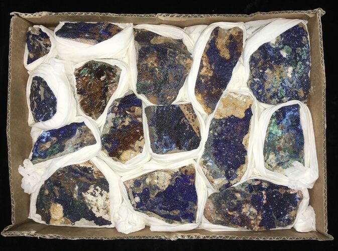 Clearance Lot: Azurite and Malachite Clusters - Pieces #215243